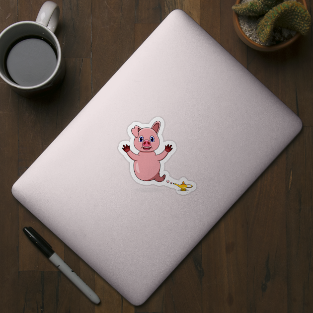 Cute Pig Ghost and Flying by tedykurniawan12